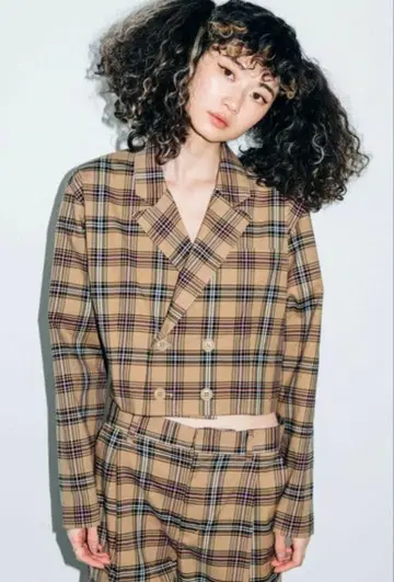 x-girl 체크 무늬 자켓 새상품