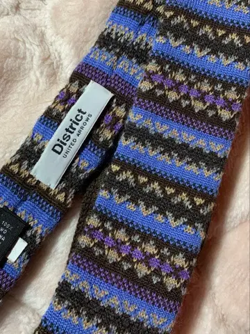 District united arrows 니트 타이 100% 울