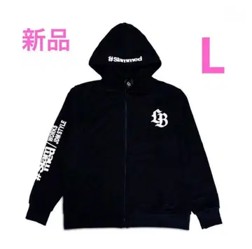 LIBERTYWALK 상의 후드티 블랙 프린트 로고 집업