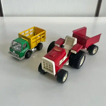 [레트로] TONKA 통카 미니 트럭 레어 희귀 빨간색 그린 2대 세트