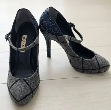 DIANA 하이힐 그레이/다크 블루 글리터 하이힐