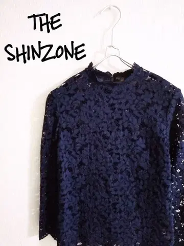 D222163 더 신존 전체 레이스 블라우스