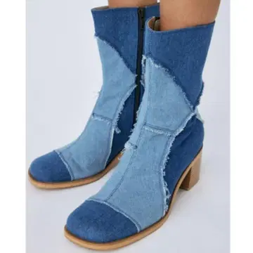 MOUSSY 마우지 숏부츠 데님 23.5cm