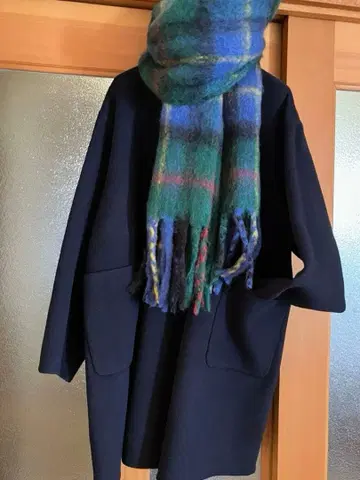 저널 스탠다드 레리움 네이비 울 오버 사이즈 코트