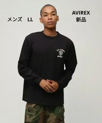 AVIREX 블랙 긴팔 셔츠