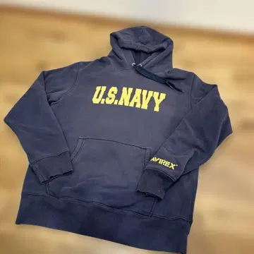 AVIREX U.S.NAVY 후드 부착 후드티 네이비
