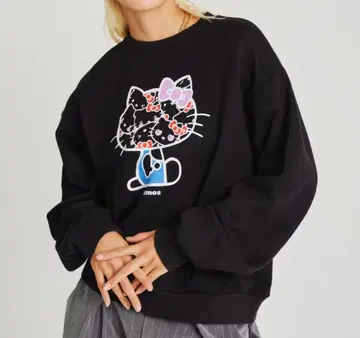atmos pink x HELLO KITTY 빅 프린트 스웻셔츠