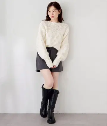 kastane BIG 슬라브 니트 가디건