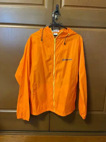Snap-on 후드 부착 나일론 자켓 오렌지 M 사이즈