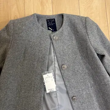 [ 미사용 ] N. 그레이 노카라 코트 울 롱 코트 S 사이즈 코트