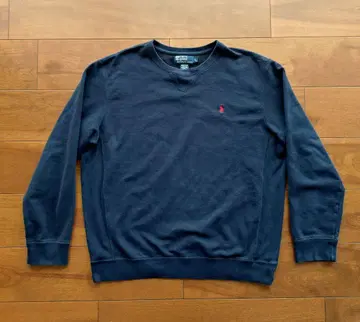 랄프 로렌 맨투맨 네이비 사이즈 L usa제 앞 V 사이드 리브