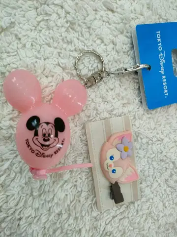 도쿄 디즈니 리조트 미키 벌룬 키링 리나벨 머리 장식 세트