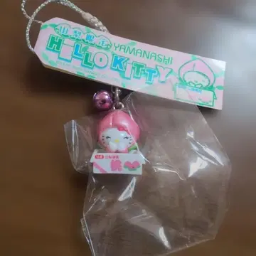새상품 미사용 미개봉 지역 한정 키티 스트랩 매듭 야마나시 복숭아