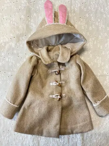 SD 사이즈 토끼 귀 달린 후드 코트