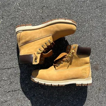 방수 베이지 스웨이드 하이컷 워크 부츠