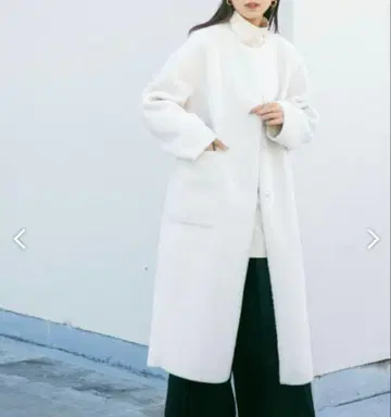 kbf 노카라 롱 보아 코트 리버서블 보아 퍼 코트