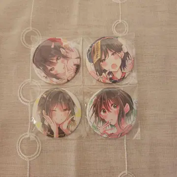 사랑하는 소녀의 만드는 법 캔뱃지 4개 세트 히우라 미카