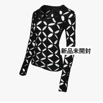 S knit fit tops repeat petal