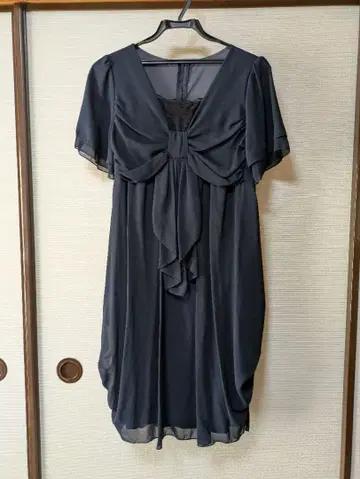 원피스 11호 발표회 결혼식 네이비 컬러 네이비 드레이프 새상품급