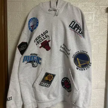 NBA 로고 후드티 XL 그레이 프릭스스토어