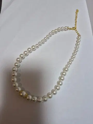 화이트 펄 목걸이