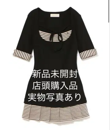 andmary Aiden 플리츠 미니 드레스 블랙