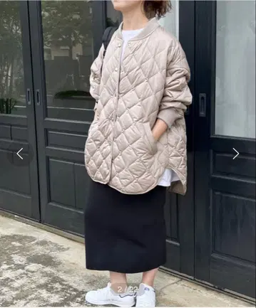 Spick & Span 스픽 앤 스팬 퀼팅 블루종 베이지