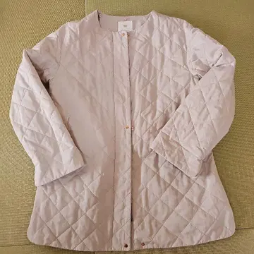 AMACA 퀼팅 코트 화이트 그레이