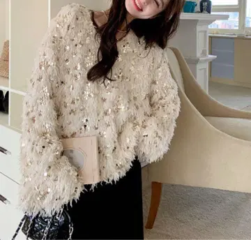 페더 스팽글 상의