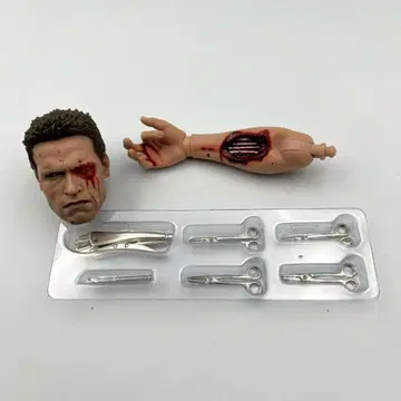 핫토이즈 1/6 터미네이터 T-800 검 헤드 데미지