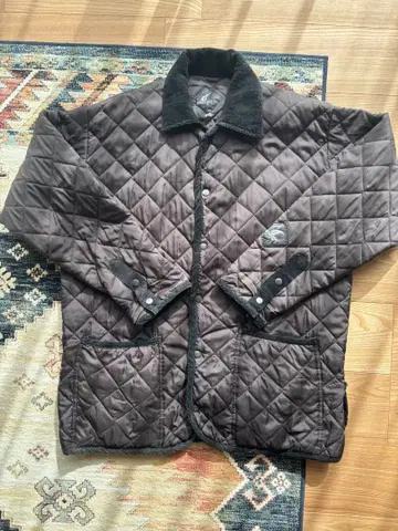 energie 다크 브라운 퀼팅 자켓 옷깃 코듀로이