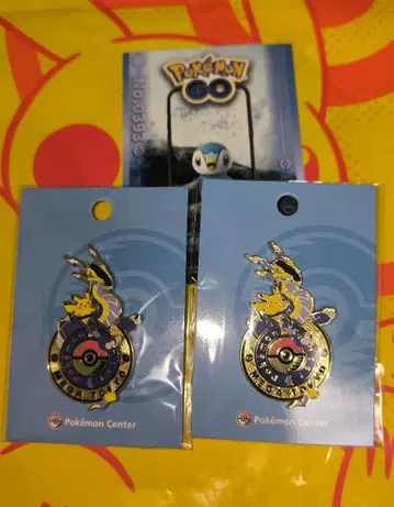 [ 덤 포함 ] 포켓몬 센터 메가도쿄 미라이돈 로고 핀즈 2개