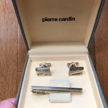 pierre cardin 커프스 단추와 타이 바 세트
