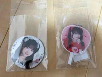 =LOVE 이코라브 사이토 쥬아라 캔뱃지 부채형 아크릴 키링