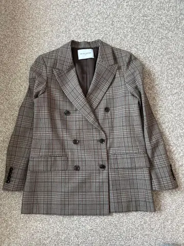 새상품급 유나이티드 애로우즈 더블 브레스트 자켓 M 체크 무늬 블레이저
