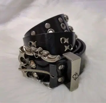 벨트 블랙 스터드 웨스턴 빈티지 락 펑크