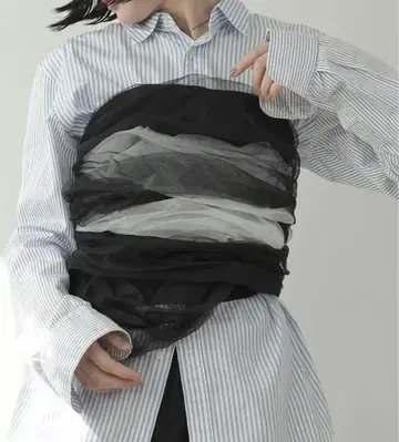 2톤 튤 뷔스티에