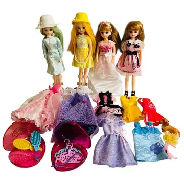 리카짱 인형 세트 4체 의상 잡화 세트 리카짱 캐슬