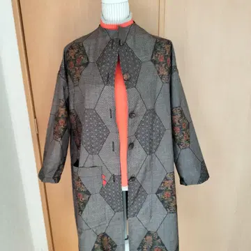 기모노 리메이크 본장 오시마 명주 코트