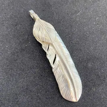 고로즈 goro's [미사용 새상품] 상은 은 하트 부착 특대형 페더