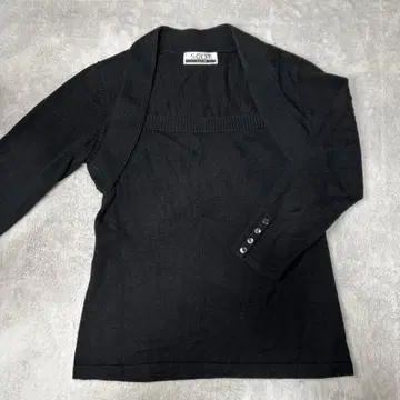 SCOT CLUB 블랙 니트 긴팔 니트