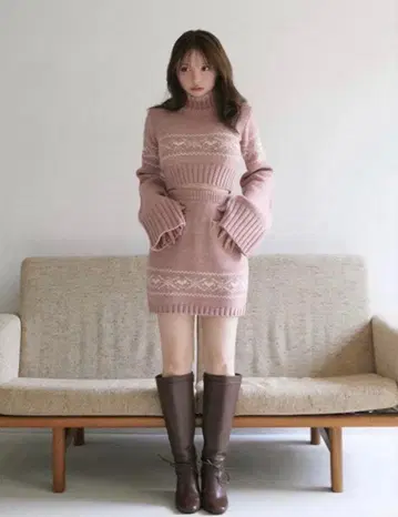 Andmary Nordic heart set up pink