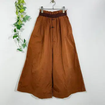 앤티지 가우초 팬츠 (L) 브라운 허리밴딩 코튼 일본제