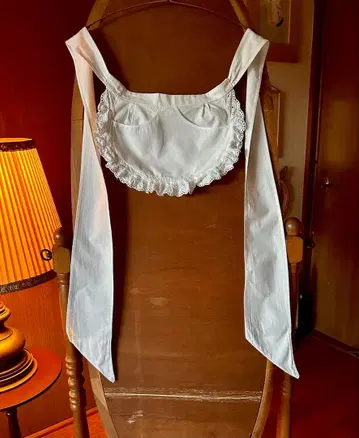 70s 유럽 구제 의류 프랑스 앤티크 빈티지 프릴 에이프런