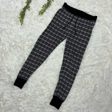 갭 바디 레깅스 프린트 허리밴딩 올 패턴 블랙 M