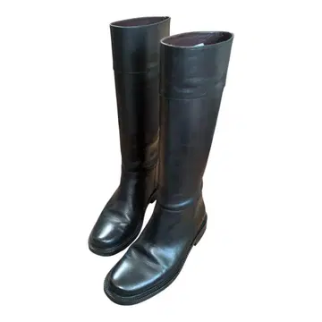 새상품급 REGAL 천연 가죽 롱 부츠 23.5cm 블랙 로우힐 리갈