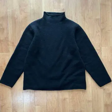 MARGARET HOWELL 롤넥 니트 블랙 L