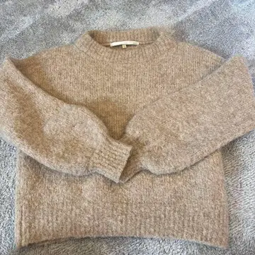 [자유구] 코트 베이지 니트 스웨터 38