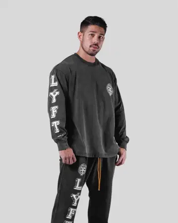 LYFT 그레이 긴팔 티셔츠