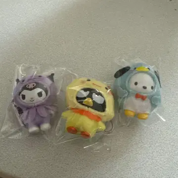 산리오 시크릿 키링 미즈노 이키모노 포차코 쿠로미 바츠마루 치비토모